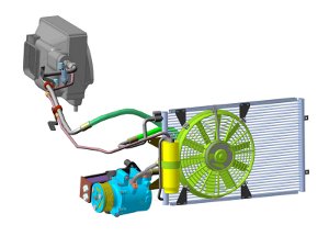 3D модель кондиционера для ВАЗ 2190 «Гранта»
